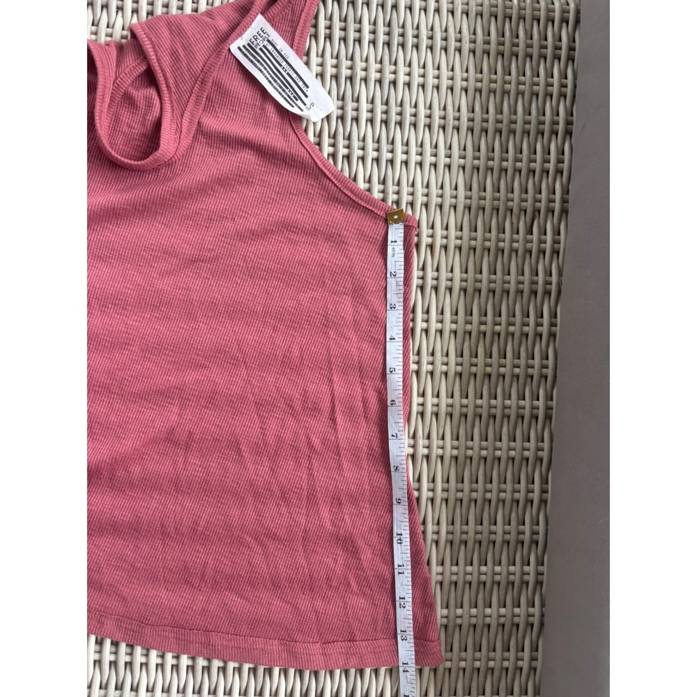 Free People Long Beach Ribbed Racerback Swing Tank Small boho layered staple - Picture 8 of 8